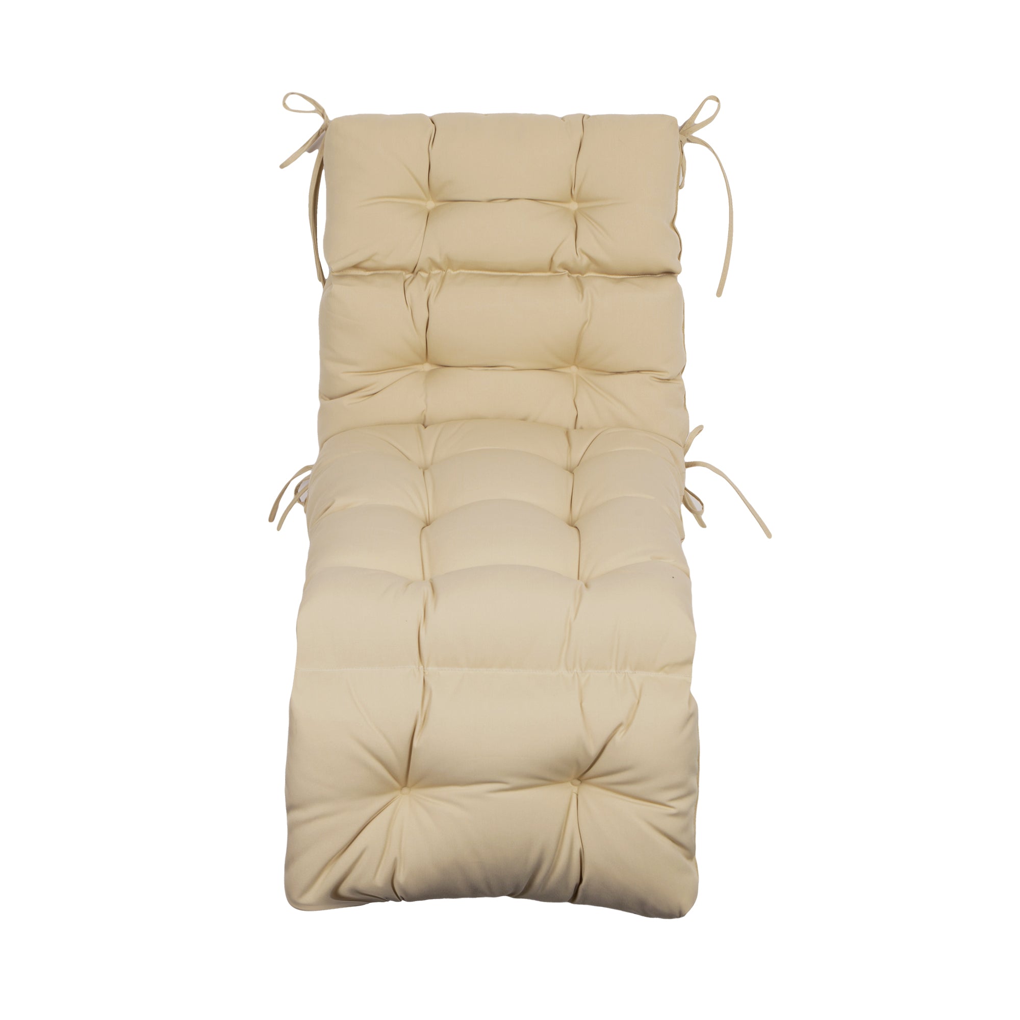ARTPLAN Outdoor Chaise Lounge Cushion 72x22x4 inches, Floral Tufted Thick Replacement Cushion with Ties, All Weather Wicker Patio Furniture Cushion