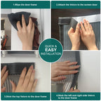 Mesh Door Screen 38x83 Magnetic Closure Easy Install Entry Screen Door