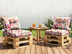 Outdoor Chair Cushions Set of 2, All-Weather Patio Furniture Cushions with High Resilience Foam, Indoor Outdoor Seat & Back Cushion for Patio, Garden, Sunroom