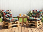 Outdoor Chair Cushions Set of 2  All-Weather Patio Furniture Cushions with High Resilience Foam  Indoor Outdoor Seat & Back Cushion for Patio, Garden  Sunroom