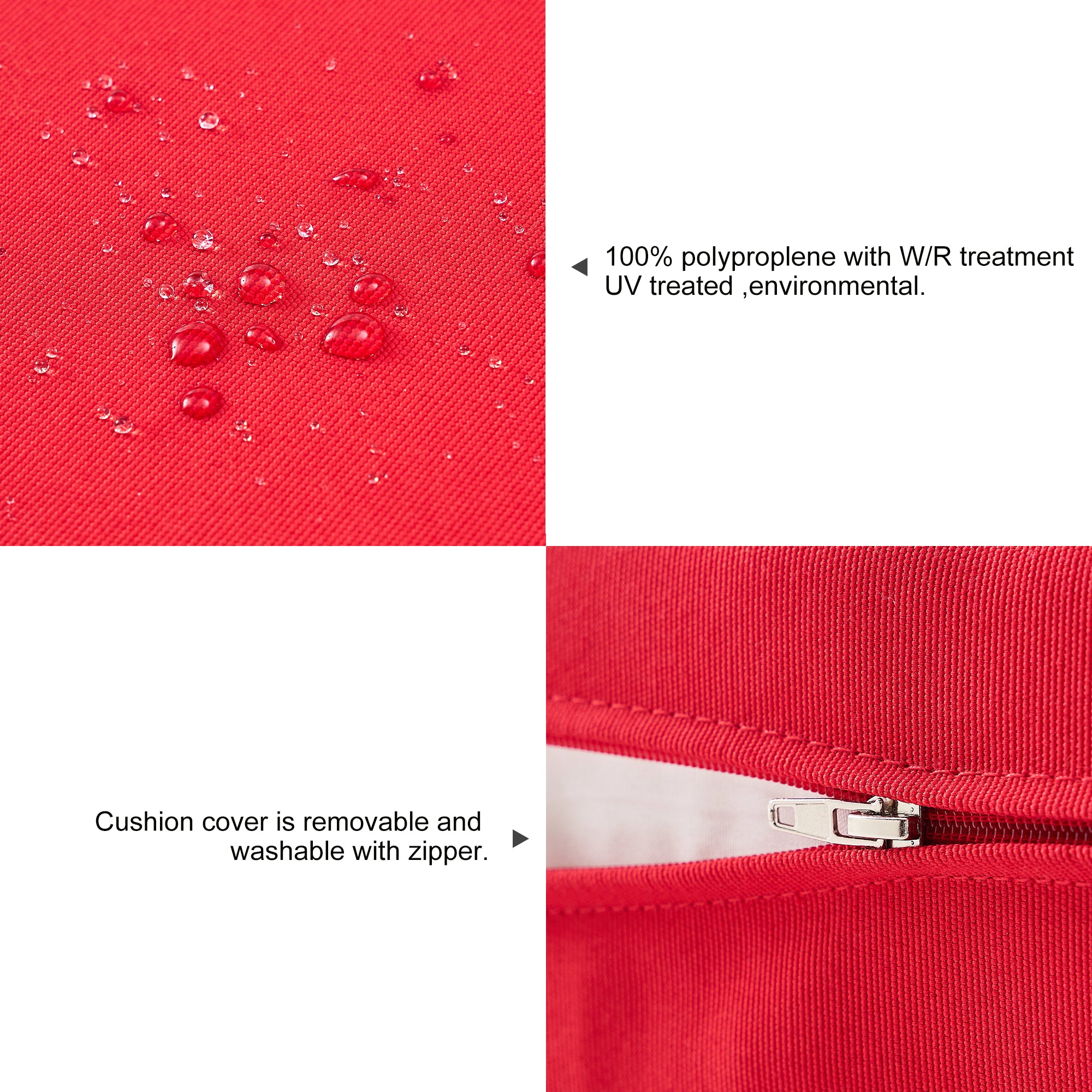 ARTPLAN Outdoor Loveseat Deep Seat Cushion Set, 46"x24"x4" Water Repellent Fade-Resistant Patio Cushions, Solution-Dyed Fabric with Removable Zipper Cover, High-Density Foam for Bench, Swing & Patio Furniture