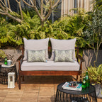 ARTPLAN Patio Bench Cushions Set of 5, Outdoor Sofa Cushions | All-Weather Fabric | Lumbar Support Pillows | Waterproof & Fade-Resistant for Sectionals