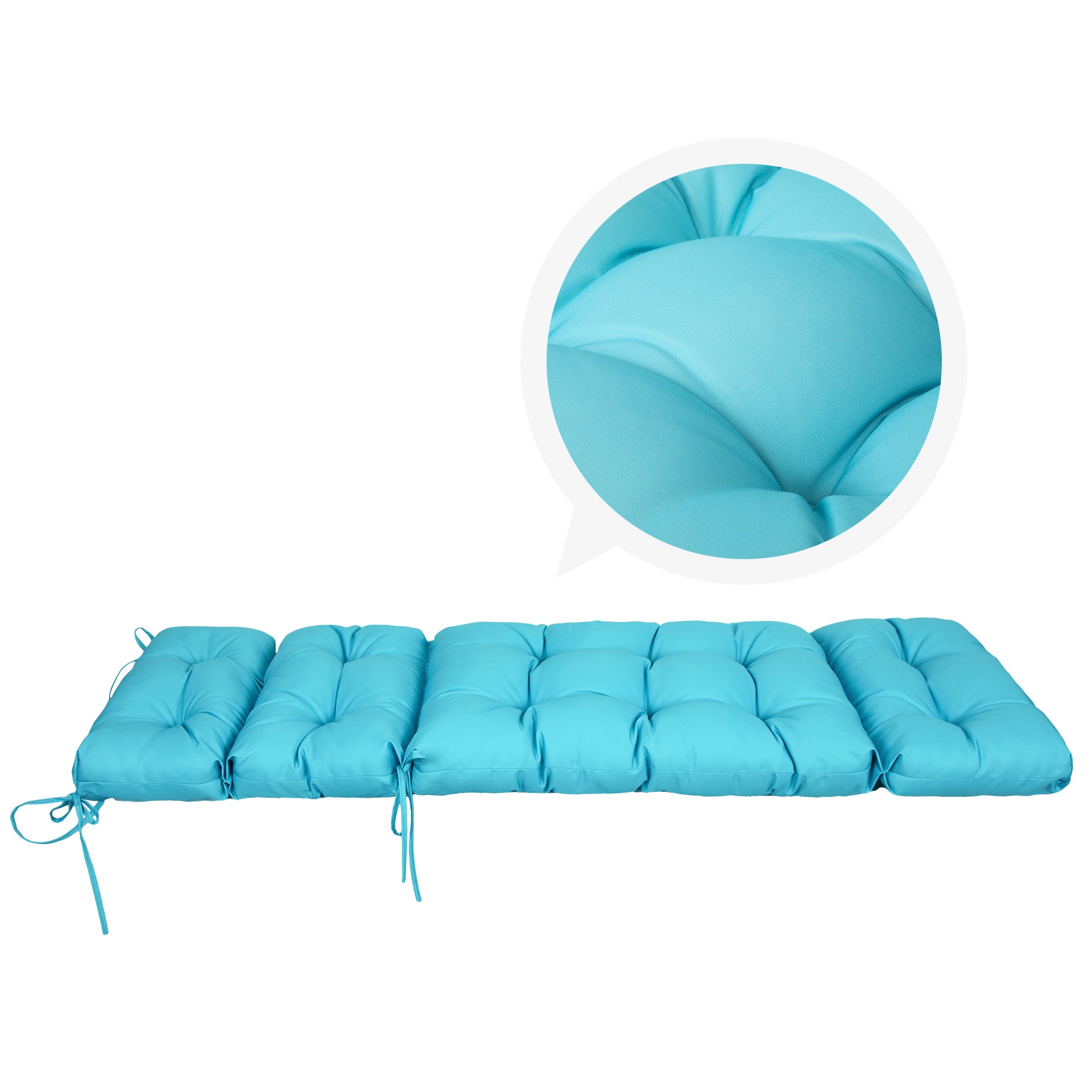 ARTPLAN Outdoor Chaise Lounge Cushion 72x22x4 inches, Floral Tufted Thick Replacement Cushion with Ties, All Weather Wicker Patio Furniture Cushion