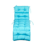 ARTPLAN Outdoor Chaise Lounge Cushion 72x22x4 inches, Floral Tufted Thick Replacement Cushion with Ties, All Weather Wicker Patio Furniture Cushion