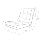Outdoor Chair Cushion Tufted Seat & Back Cushion with Ties 40x21x4 Inch Waterproof UV Fade Resistant Replacement Cushion for Patio Garden Furniture