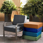 ARTPLAN Outdoor Deep Seat Slipcovers，Set of 2 24x24x6" 18x24 Olefin,Square Outdoor Cushion Cover, for Patio Funiture