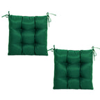 ARTPLANT Outdoor Dinning Seat Pads Cushions with Tie 19"x19"x4",Square Wicker Outdoor Tufted Chair Cushion,Set of 2
