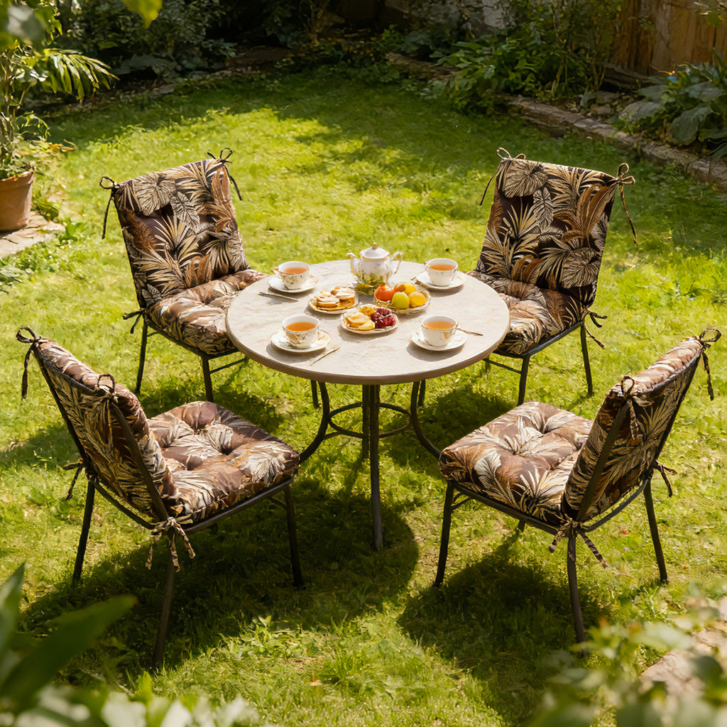 ARTPLAN Patio Chair Cushions Combined Seat and Back,Tufted Outdoor Swivel Chair Cushion with Tie,40"x20"x4",Floral