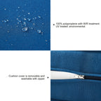 ARTPLAN Outdoor Loveseat Deep Seat Cushion Set, 46"x24"x4" Water Repellent Fade-Resistant Patio Cushions, Solution-Dyed Fabric with Removable Zipper Cover, High-Density Foam for Bench, Swing & Patio Furniture