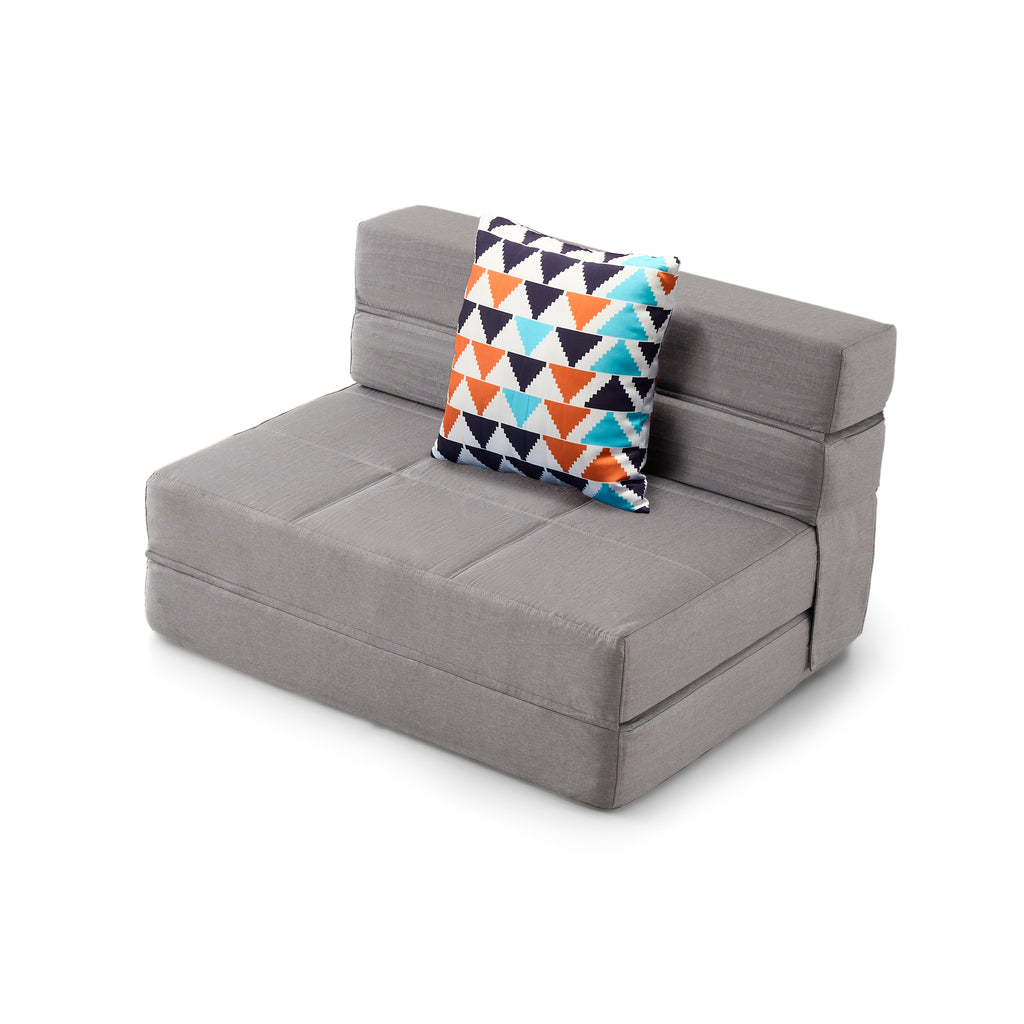 Convertible Folding Sofa Bed, High-Density Memory Foam Sofa Bed with a Fluffy Pillow, Modern Futon Floor Couch Guest Bed for Living Room/Dorm/Guest Use/Home Office/Apartment