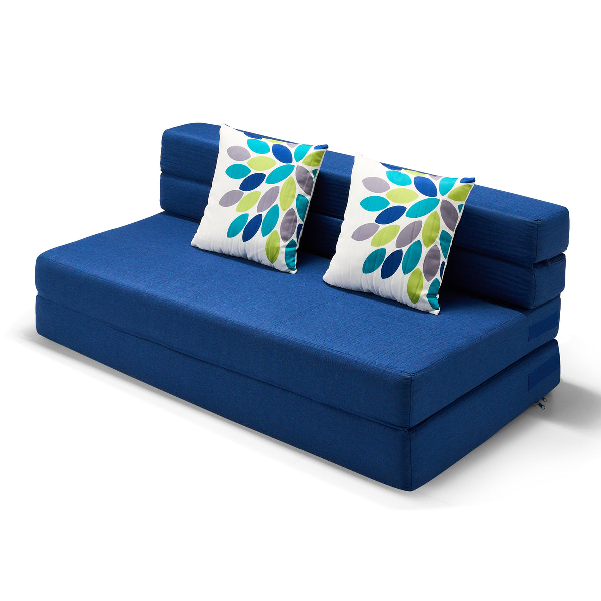 Convertible Folding Sofa Bed, High-Density Memory Foam Sofa Bed with a Fluffy Pillow, Modern Futon Floor Couch Guest Bed for Living Room/Dorm/Guest Use/Home Office/Apartment