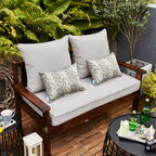 ARTPLAN Patio Bench Cushions Set of 5, Outdoor Sofa Cushions | All-Weather Fabric | Lumbar Support Pillows | Waterproof & Fade-Resistant for Sectionals