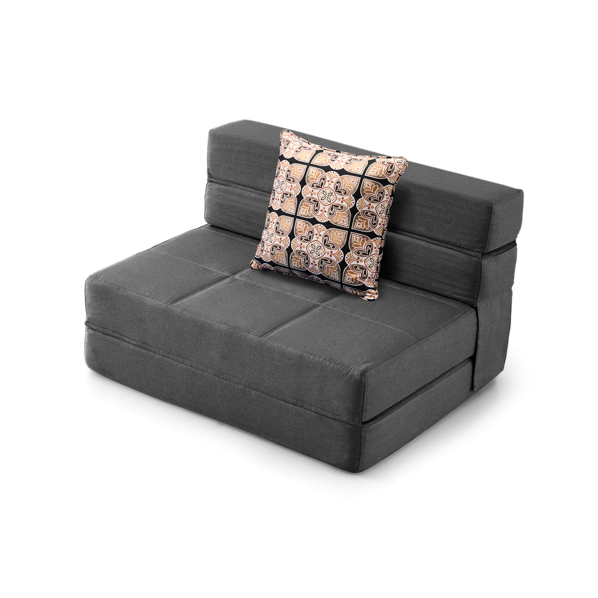 Convertible Folding Sofa Bed, High-Density Memory Foam Sofa Bed with a Fluffy Pillow, Modern Futon Floor Couch Guest Bed for Living Room/Dorm/Guest Use/Home Office/Apartment