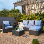 ARTPLAN 2-Piece Deep Seat Cushion Set with Backrest - Multiple Colors | All-Weather Outdoor Sofa Cushions for Sectionals & Patio Conversation Sets