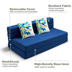 Convertible Folding Sofa Bed, High-Density Memory Foam Sofa Bed with a Fluffy Pillow, Modern Futon Floor Couch Guest Bed for Living Room/Dorm/Guest Use/Home Office/Apartment