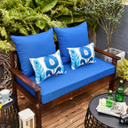 ARTPLAN Patio Bench Cushions Set of 5, Outdoor Sofa Cushions | All-Weather Fabric | Lumbar Support Pillows | Waterproof & Fade-Resistant for Sectionals