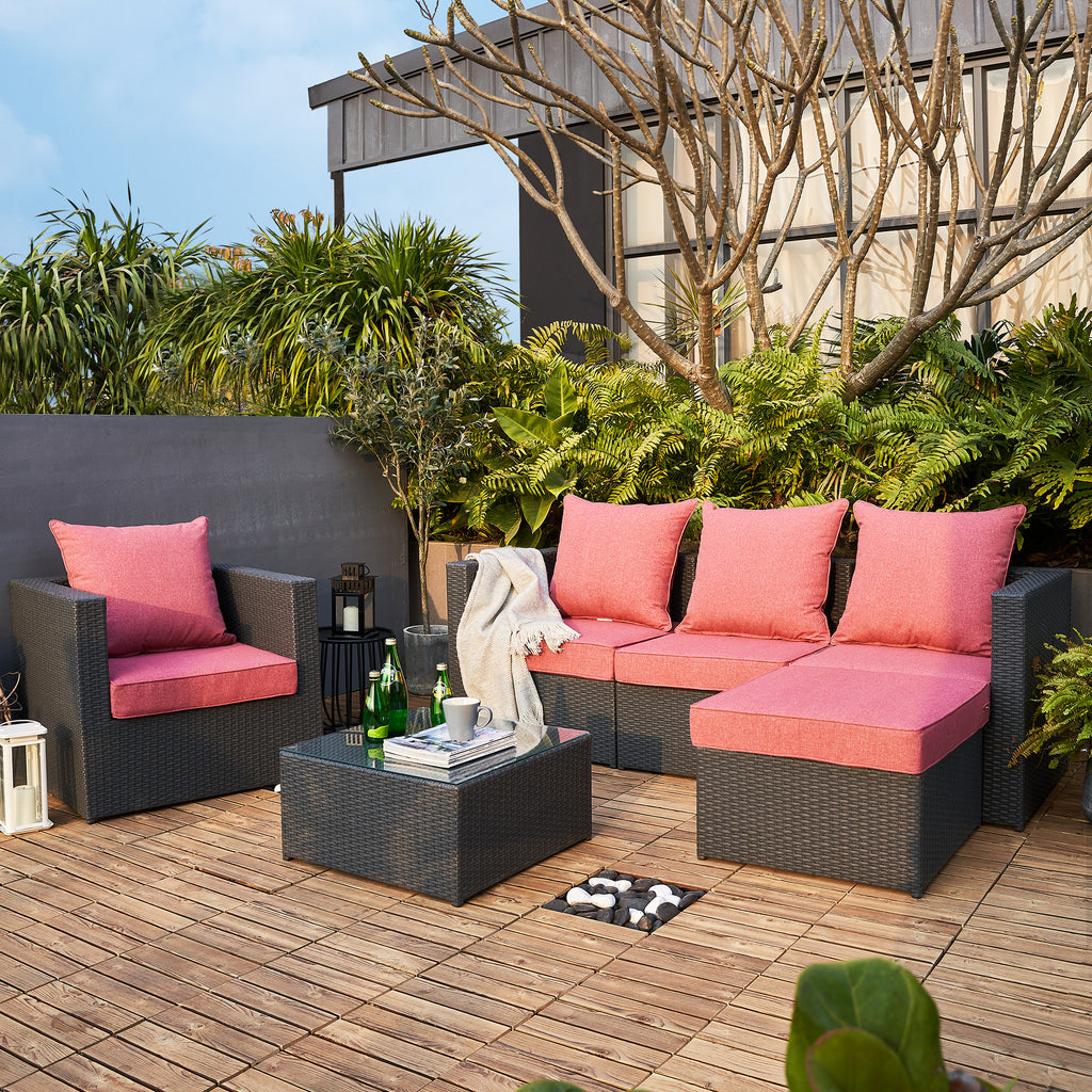 ARTPLAN 2-Piece Deep Seat Cushion Set with Backrest - Multiple Colors | All-Weather Outdoor Sofa Cushions for Sectionals & Patio Conversation Sets