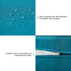 Outdoor Seat Cushion Set  24"W x 24"D x 4"T Waterproof & Fade Resistant Patio Furniture Cushions with Removable Zipper Cover, High-Resilience Foam for Chair Sofa Couch