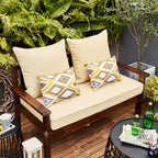 ARTPLAN Patio Bench Cushions Set of 5, Outdoor Sofa Cushions | All-Weather Fabric | Lumbar Support Pillows | Waterproof & Fade-Resistant for Sectionals