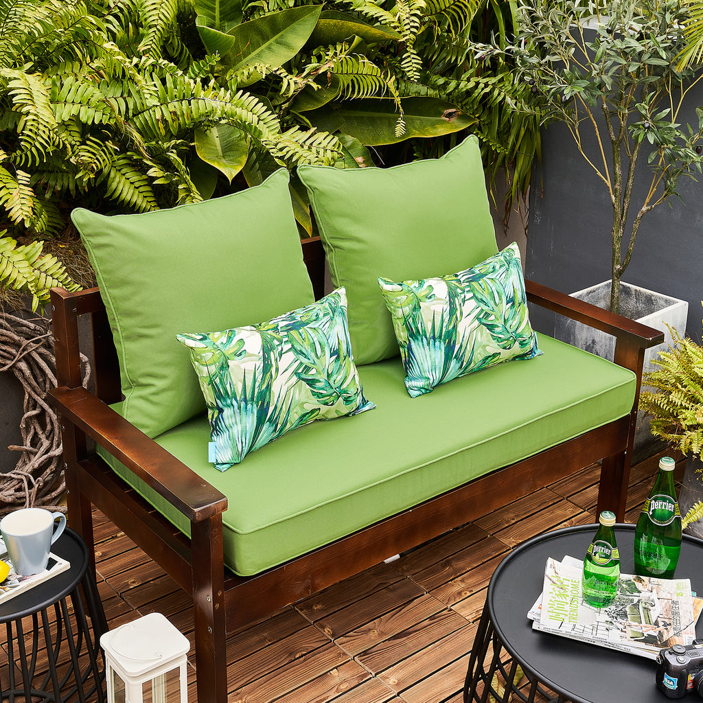 ARTPLAN Patio Bench Cushions Set of 5, Outdoor Sofa Cushions | All-Weather Fabric | Lumbar Support Pillows | Waterproof & Fade-Resistant for Sectionals