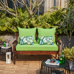 ARTPLAN Patio Bench Cushions Set of 5, Outdoor Sofa Cushions | All-Weather Fabric | Lumbar Support Pillows | Waterproof & Fade-Resistant for Sectionals