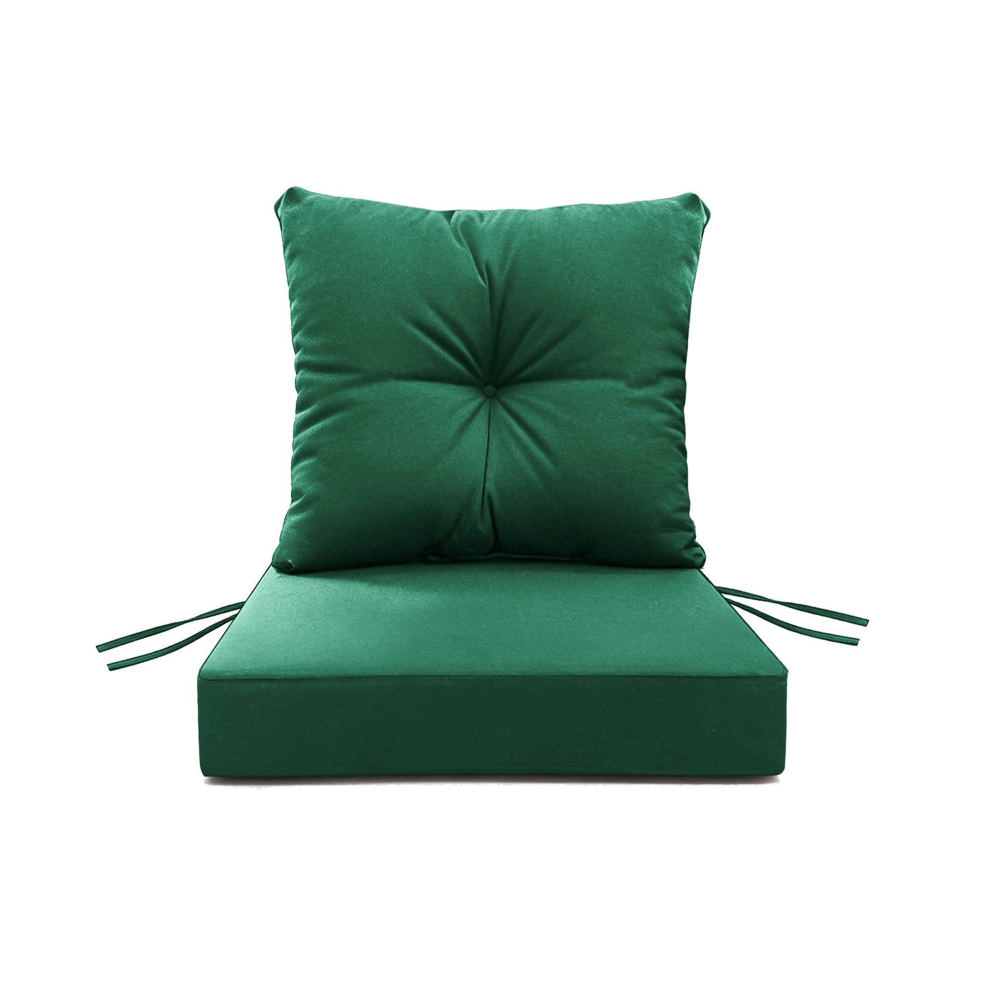 Outdoor Seat Cushion Set  24"W x 24"D x 4"T Waterproof & Fade Resistant Patio Furniture Cushions with Removable Zipper Cover, High-Resilience Foam for Chair Sofa Couch
