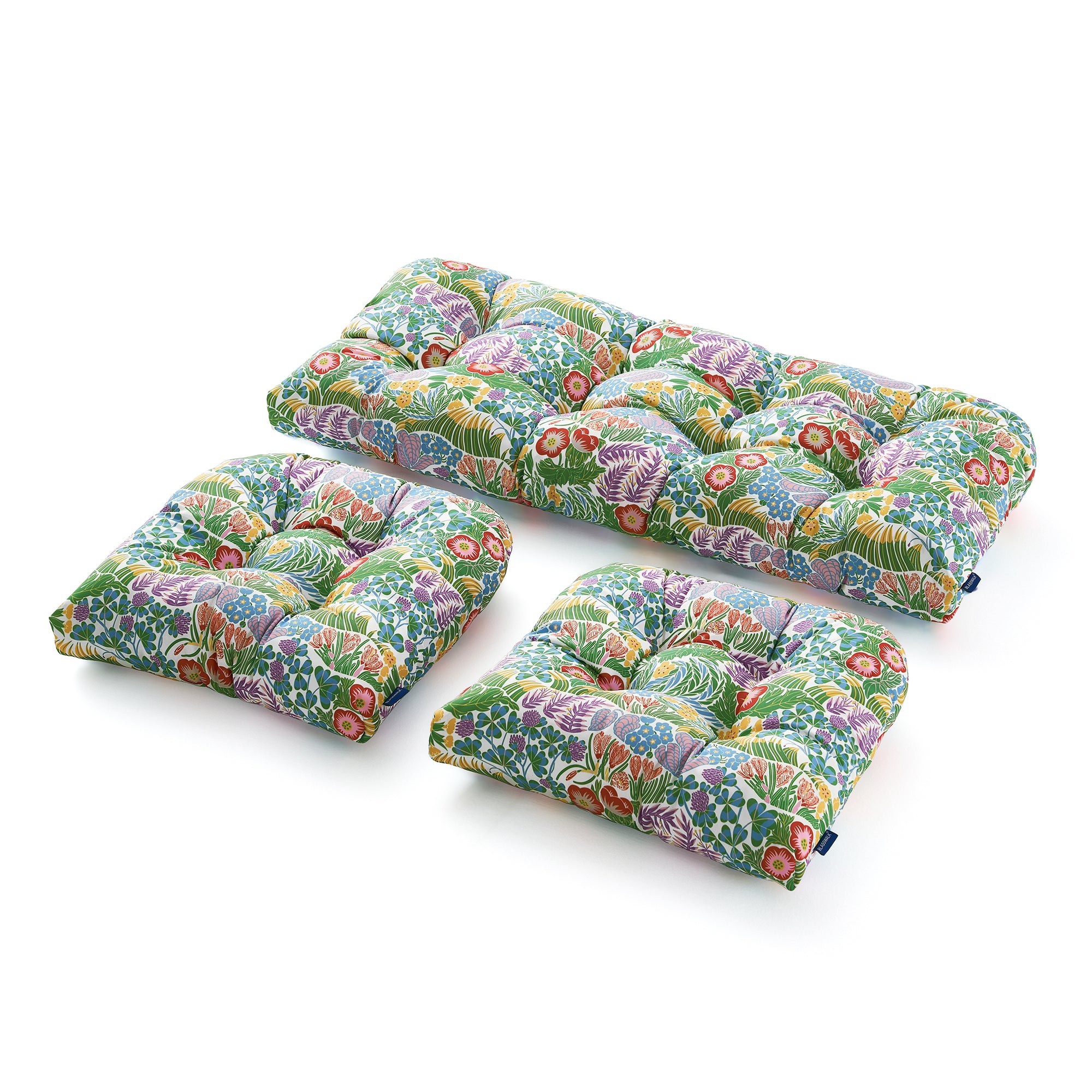 ARTPLAN Outdoor Chair Cushions,3 Piece Loveseat Outdoor Cushions Set,Tufted/Wicker Patio Cushion for Patio Furniture All Weather,44"x19"x5"