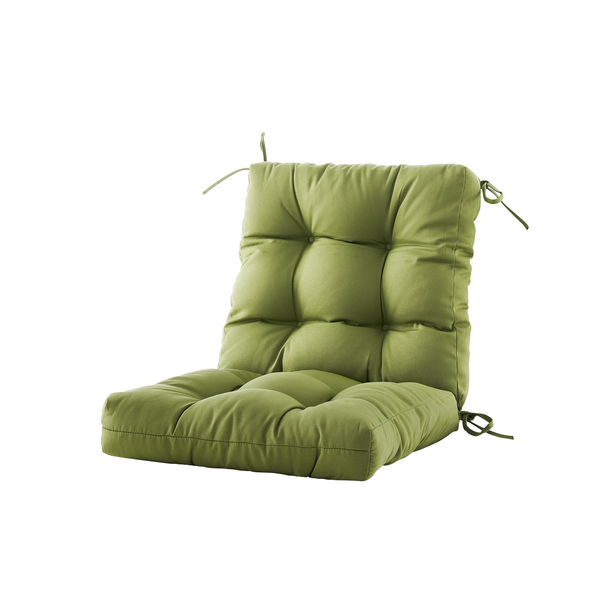 ARTPLAN Outdoor Chair Cushions,40"x20"x4",Low BackTufted Thick Outdoor Wicker Lawn Seat Cushion with Ties for Patio Furniture