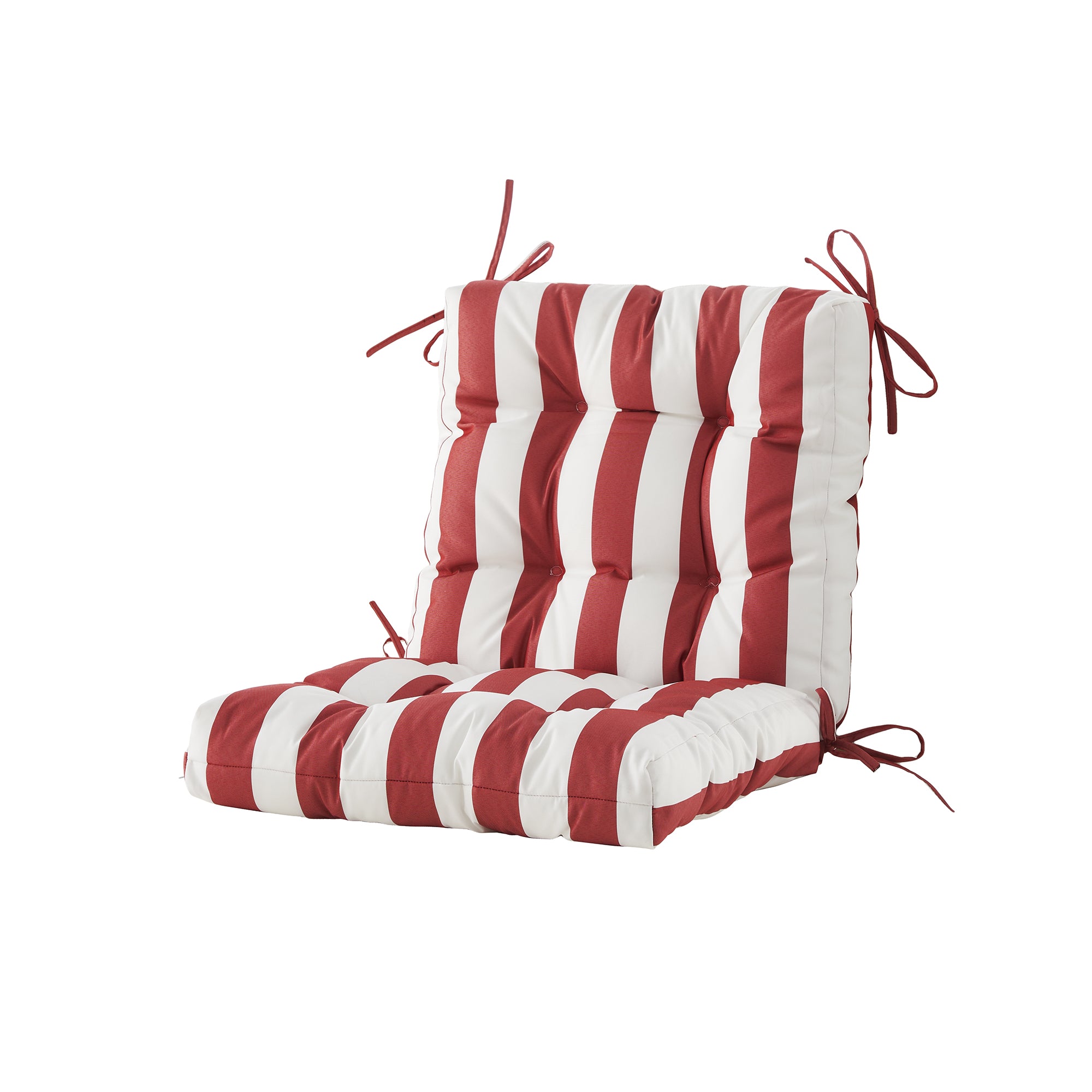 ARTPLAN Outdoor Chair Cushions,40"x20"x4",Low BackTufted Thick Outdoor Wicker Lawn Seat Cushion with Ties for Patio Furniture,Floral