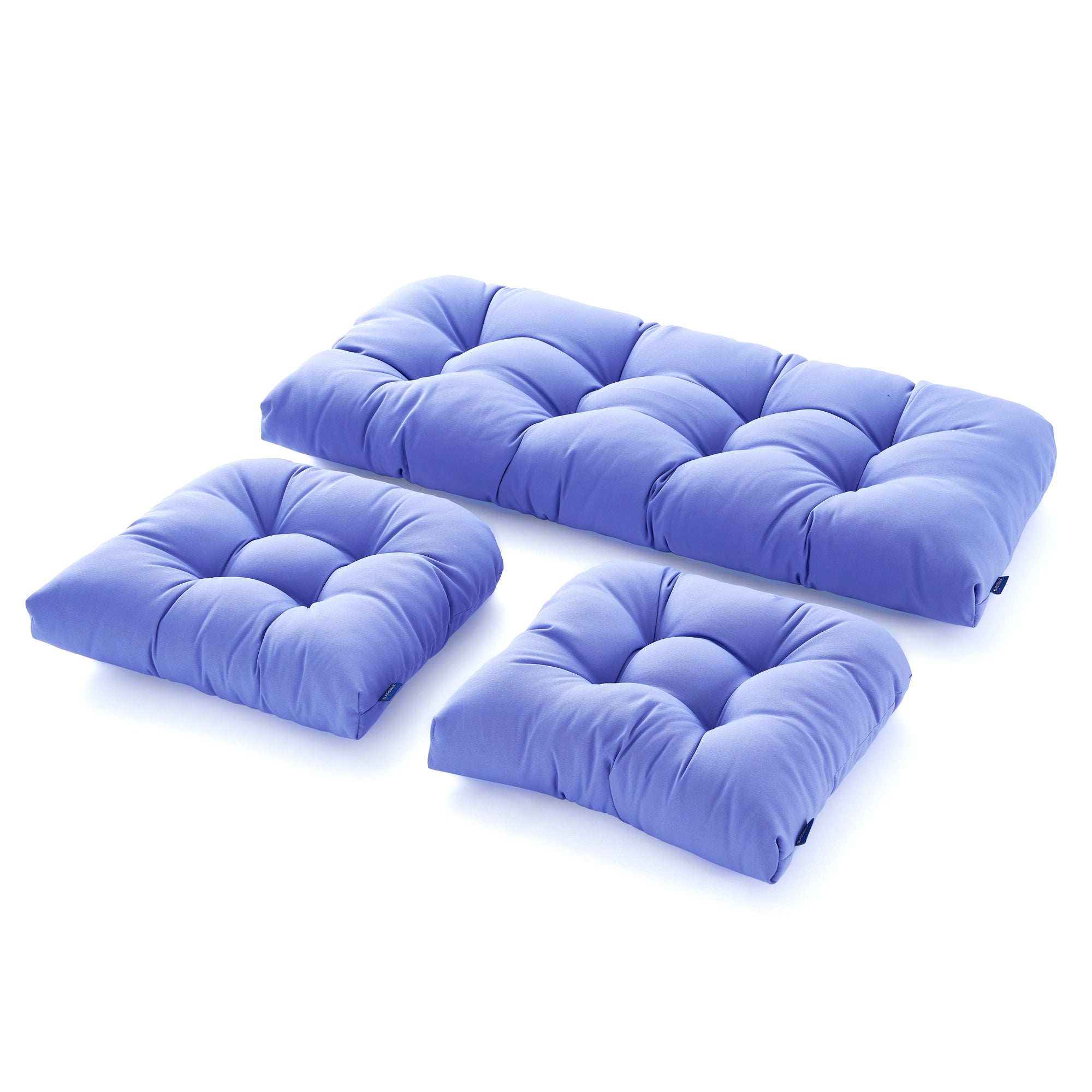 ARTPLAN Outdoor Chair Cushions,3 Piece Loveseat Outdoor Cushions Set,Tufted/Wicker Patio Cushion for Patio Furniture All Weather,44"x19"x5"