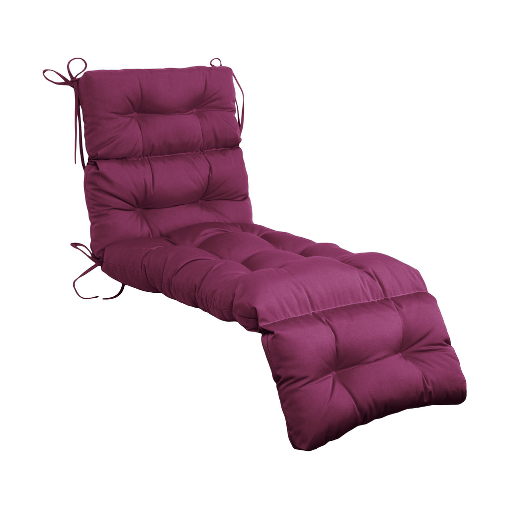 Outdoor Chaise Lounge Chair Cushion 72 x 22 x 4 Inches 100% Waterproof Polyester Patio Pool Lounge Chair Cushion for Outdoor Furniture with Ties