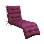 Outdoor Chaise Lounge Chair Cushion 72 x 22 x 4 Inches 100% Waterproof Polyester Patio Pool Lounge Chair Cushion for Outdoor Furniture with Ties