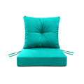 Outdoor Seat Cushion Set  24"W x 24"D x 4"T Waterproof & Fade Resistant Patio Furniture Cushions with Removable Zipper Cover, High-Resilience Foam for Chair Sofa Couch
