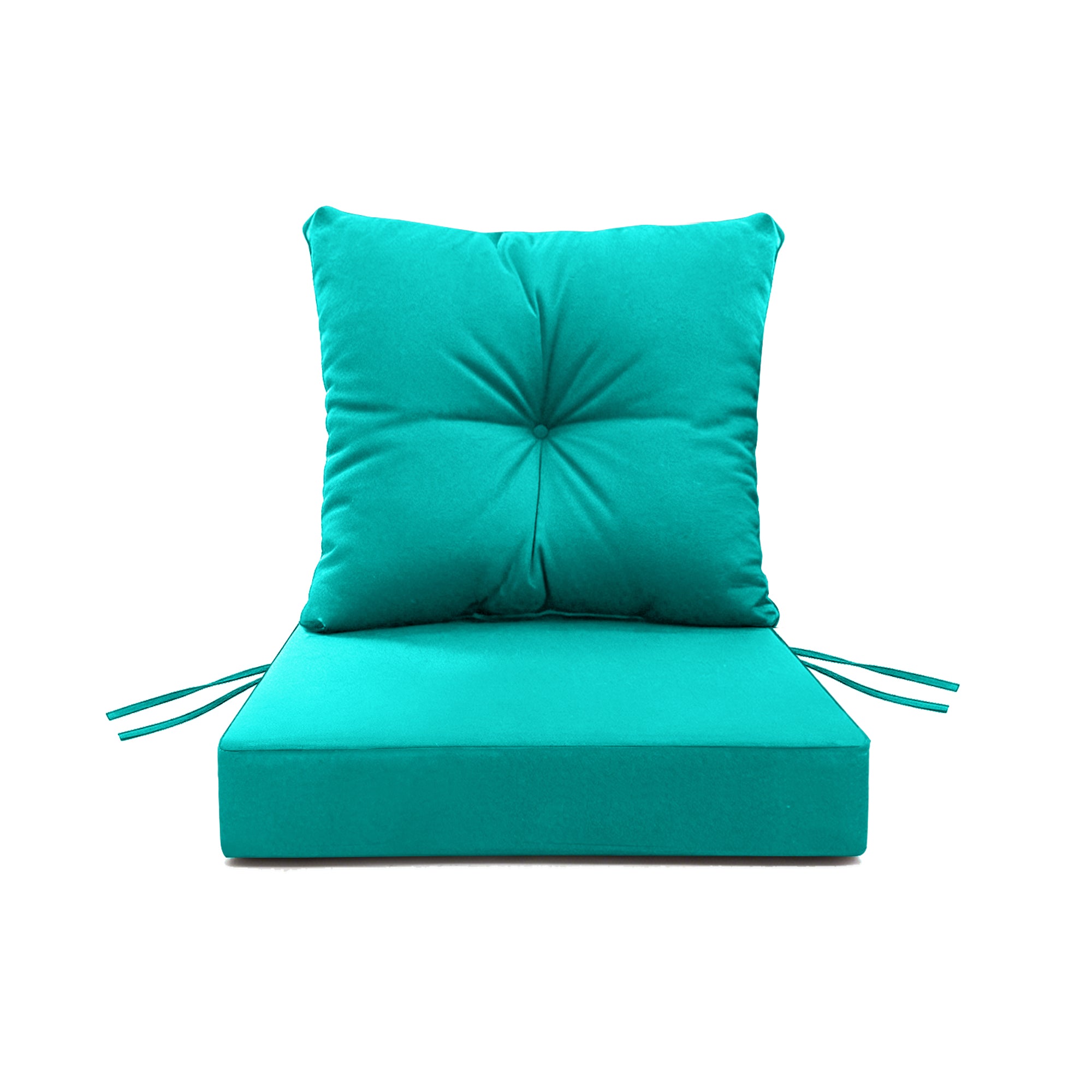 Outdoor Seat Cushion Set  24"W x 24"D x 4"T Waterproof & Fade Resistant Patio Furniture Cushions with Removable Zipper Cover, High-Resilience Foam for Chair Sofa Couch