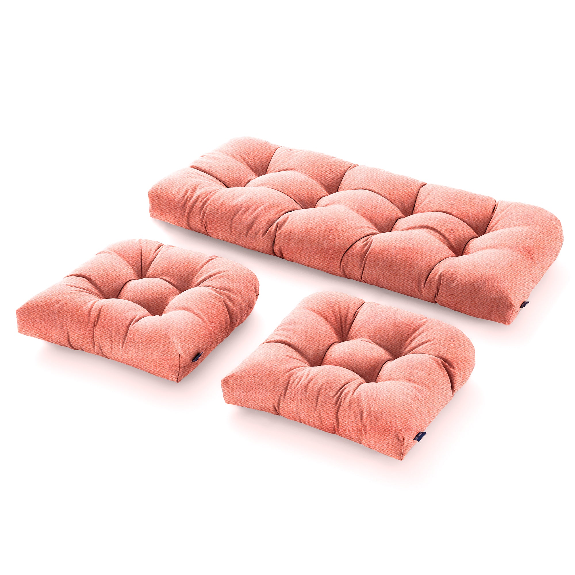 ARTPLAN Outdoor Chair Cushions,3 Piece Loveseat Outdoor Cushions Set,Tufted/Wicker Patio Cushion for Patio Furniture All Weather,44"x19"x5"