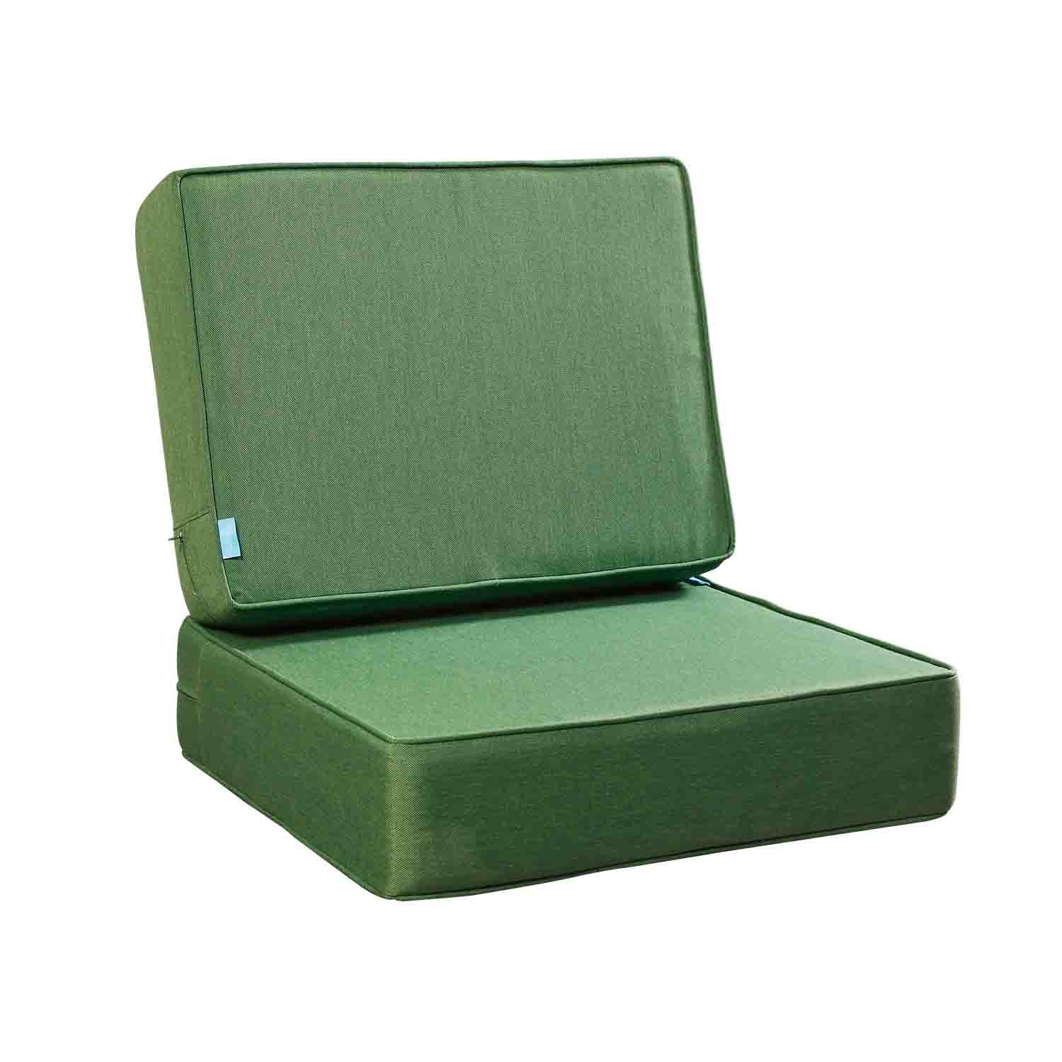 ARTPLAN Outdoor Cushions for Patio Furniture, 24x24x6" Thick Seat Cushion Set, Fade Resistant, Deep Seat Bottom and Back Cushion with Removable Cover