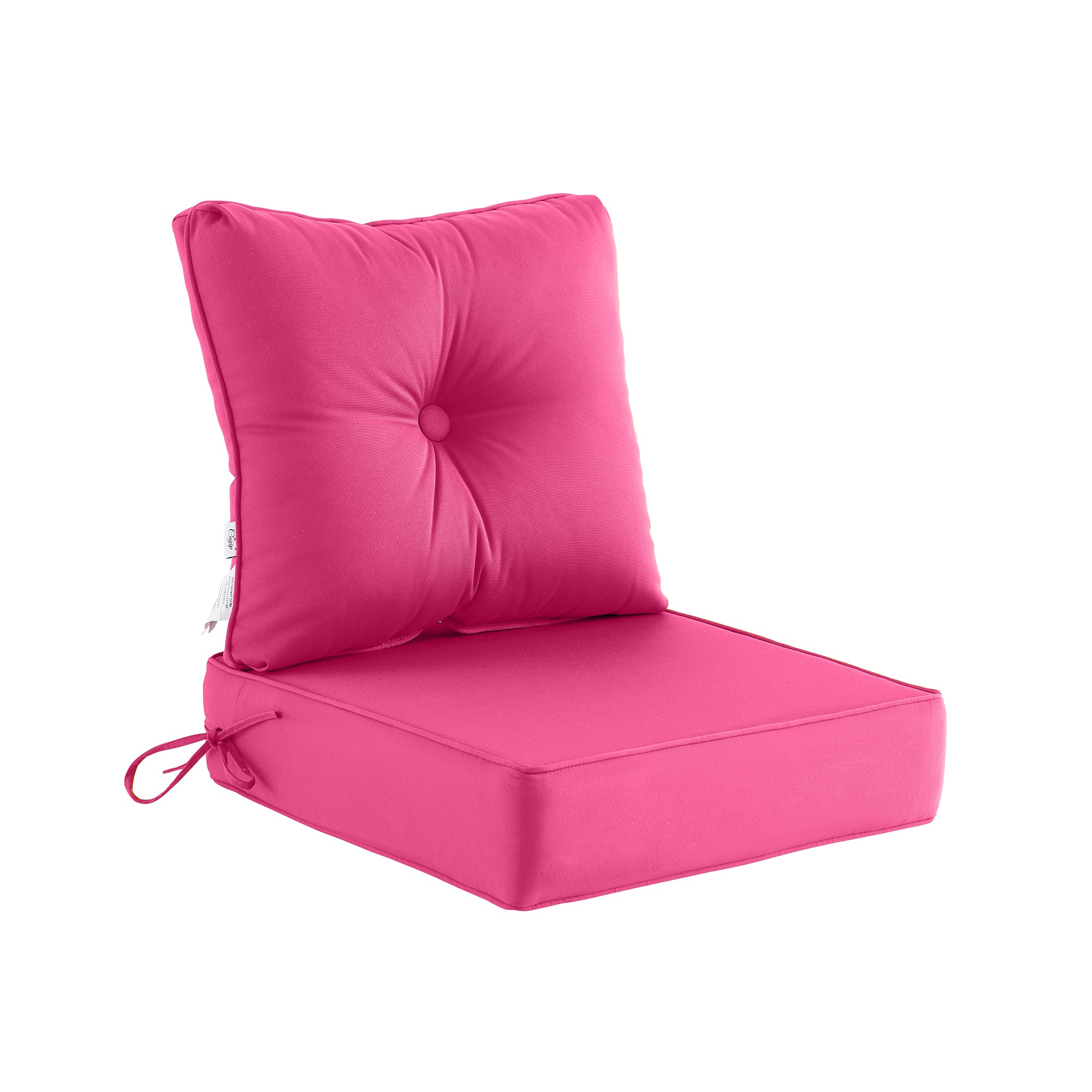 Deep Seat Pillow and High Back Chair Cushions Outdoor Water Repellent Replacement Patio Seating Cushions,Seat 24"x24"x6",Back 22"x24"x6"
