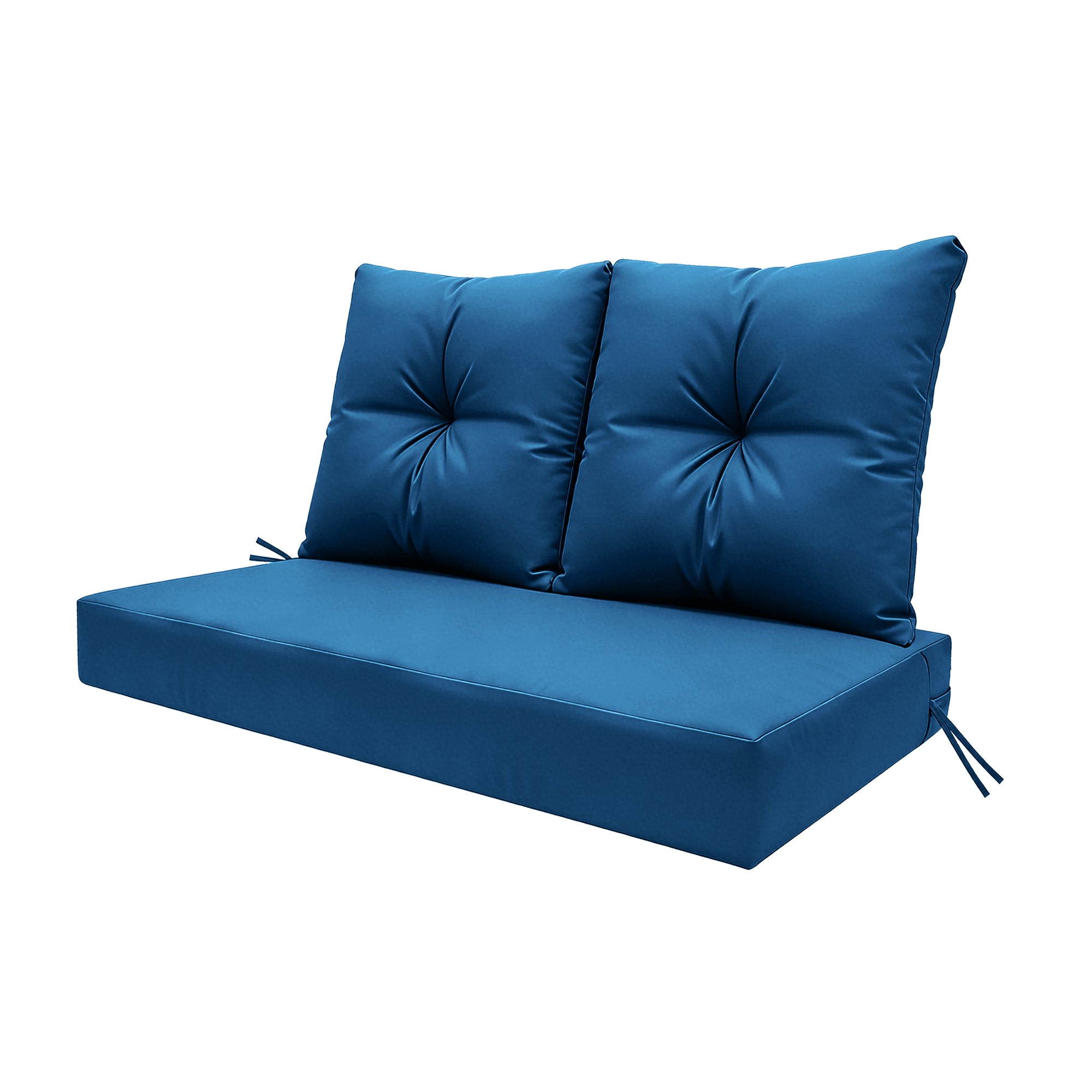ARTPLAN Outdoor Loveseat Deep Seat Cushion Set, 46"x24"x4" Water Repellent Fade-Resistant Patio Cushions, Solution-Dyed Fabric with Removable Zipper Cover, High-Density Foam for Bench, Swing & Patio Furniture