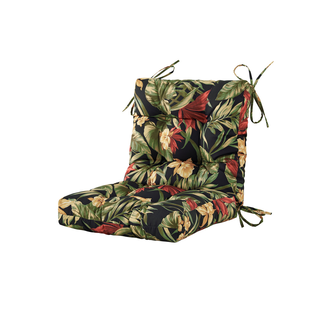 ARTPLAN Seat/Back Outdoor Chair Cushion,Set of 4 Patio Chair Cushion with Tie,Tufted Replacement for Patio Furniture,20x20x4 Inches, 1 Count/4 Count