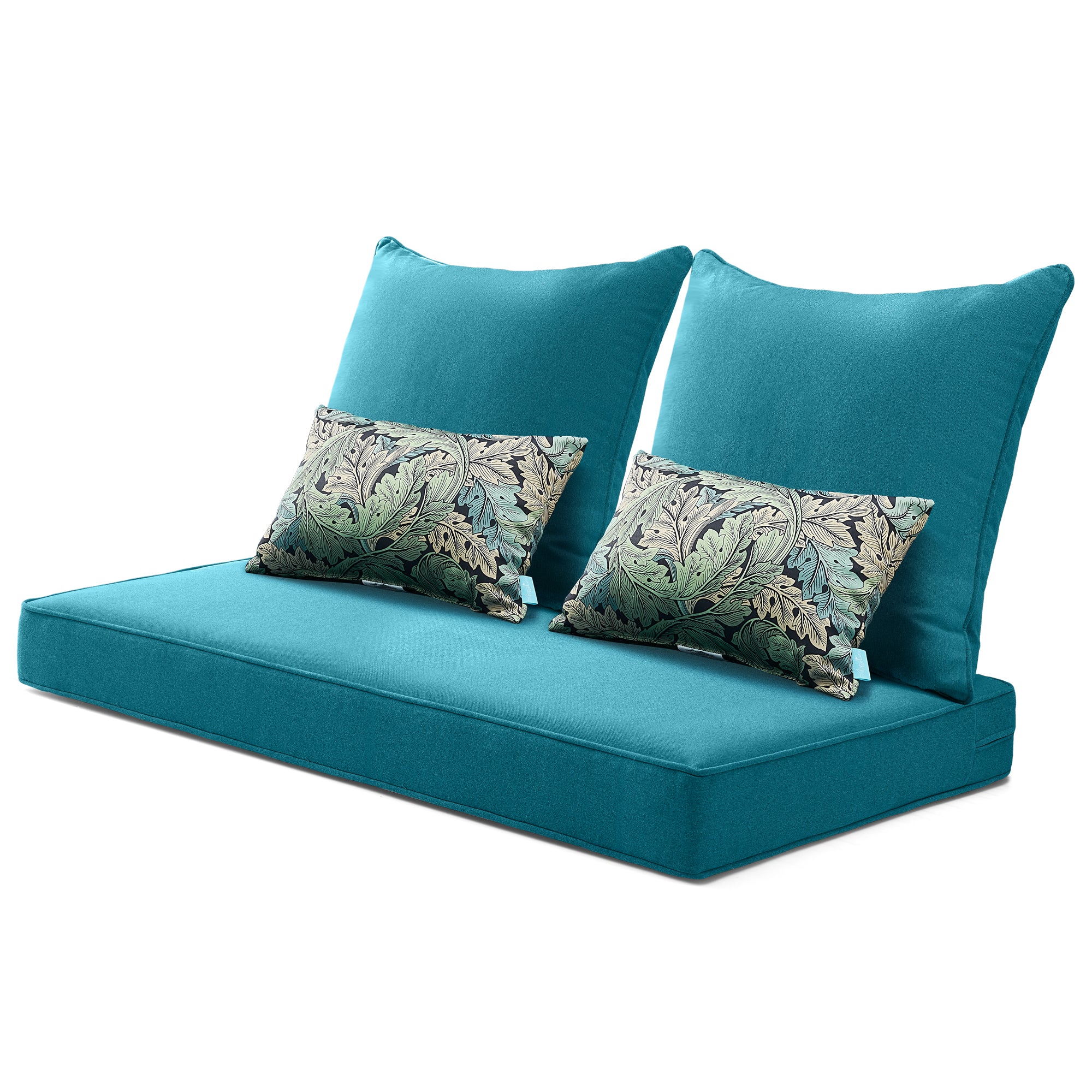 ARTPLAN Patio Bench Cushions Set of 5, Outdoor Sofa Cushions | All-Weather Fabric | Lumbar Support Pillows | Waterproof & Fade-Resistant for Sectionals