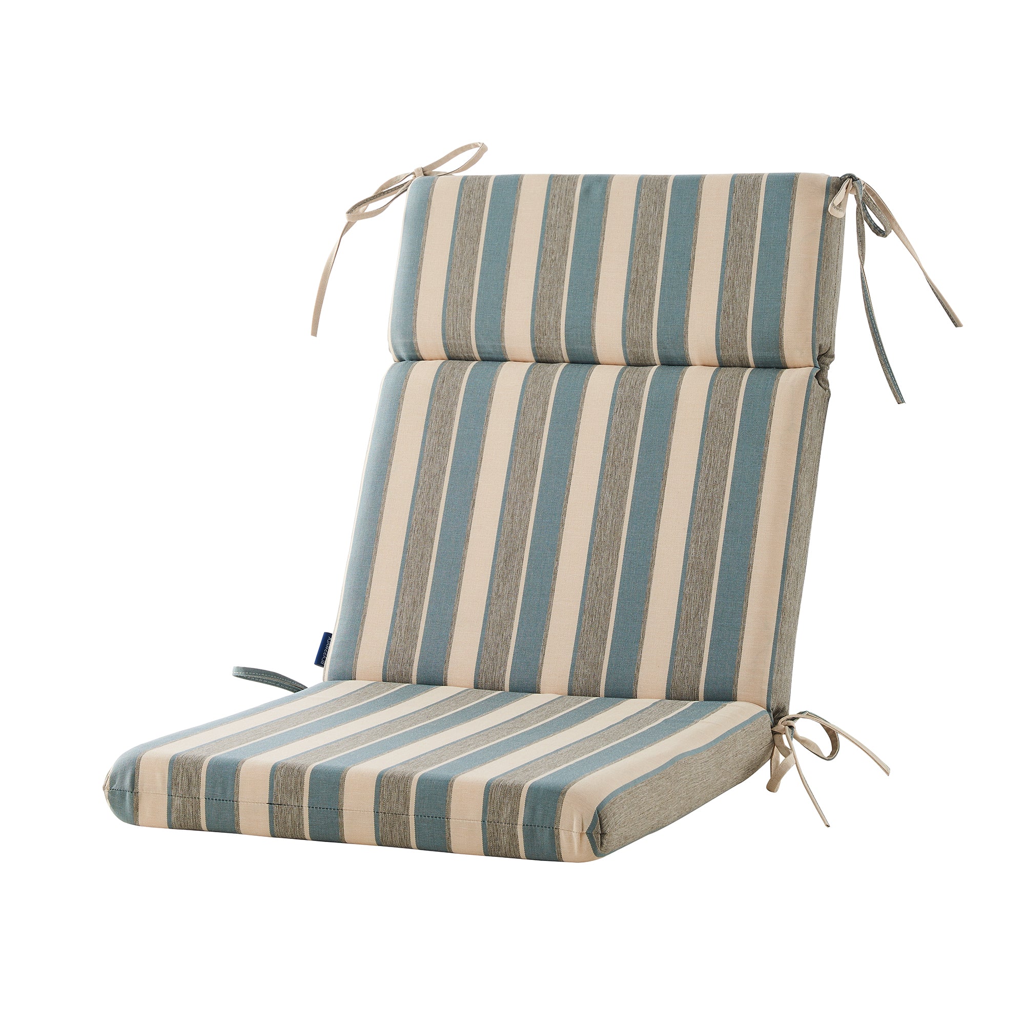 ARTPLAN Outdoor Chair Cushion,Seat & High Back Adirondack Rocking Wicker Chair Lawn Foam Cushion for Patio Furniture,45.5"x21"x3"
