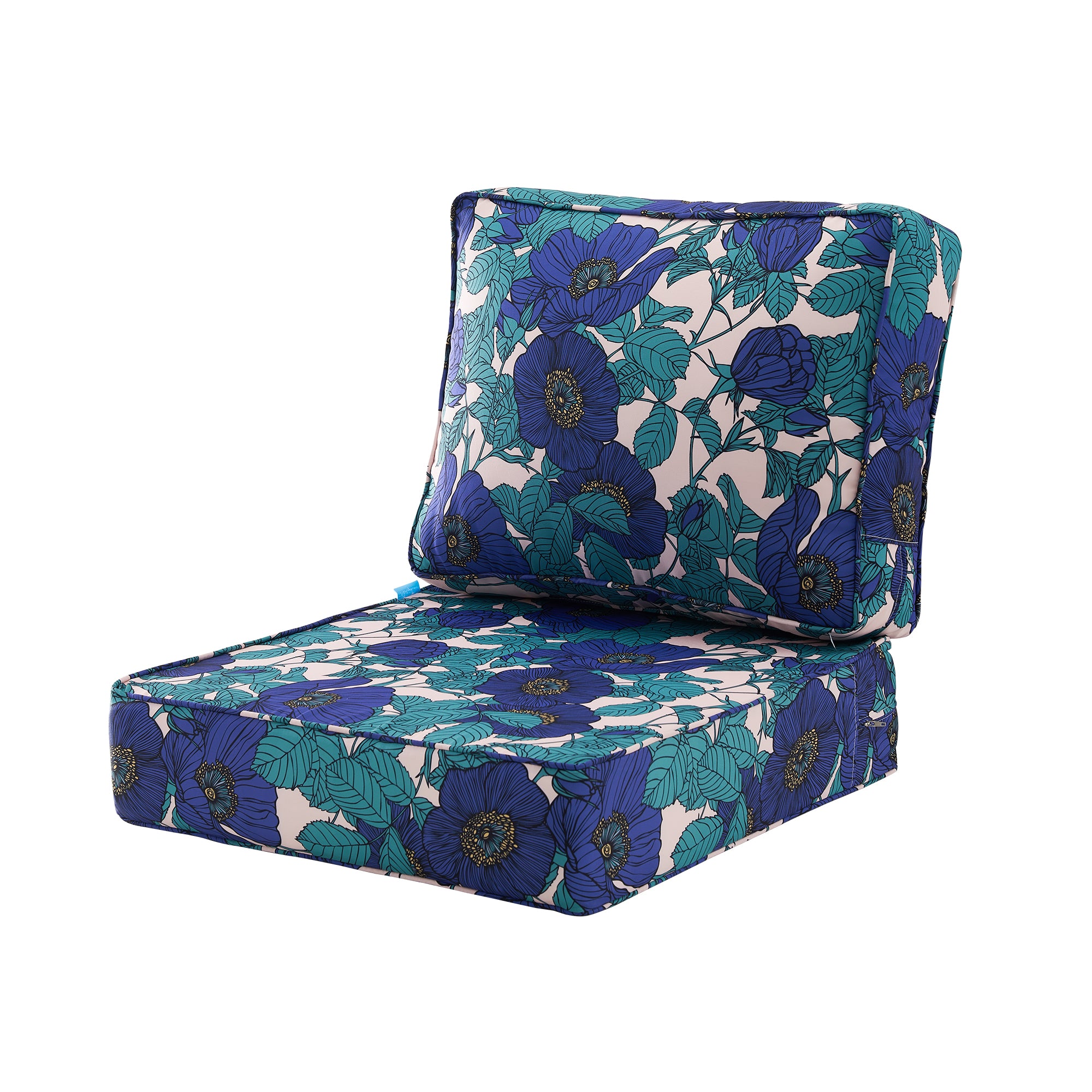 ARTPLAN Deep Seat Outdoor Cushion,Set 24"x24"x6" ,18x24" Bench Outdoor Chair Cushions, Polyester Fill Back for Patio Furniture ,Square