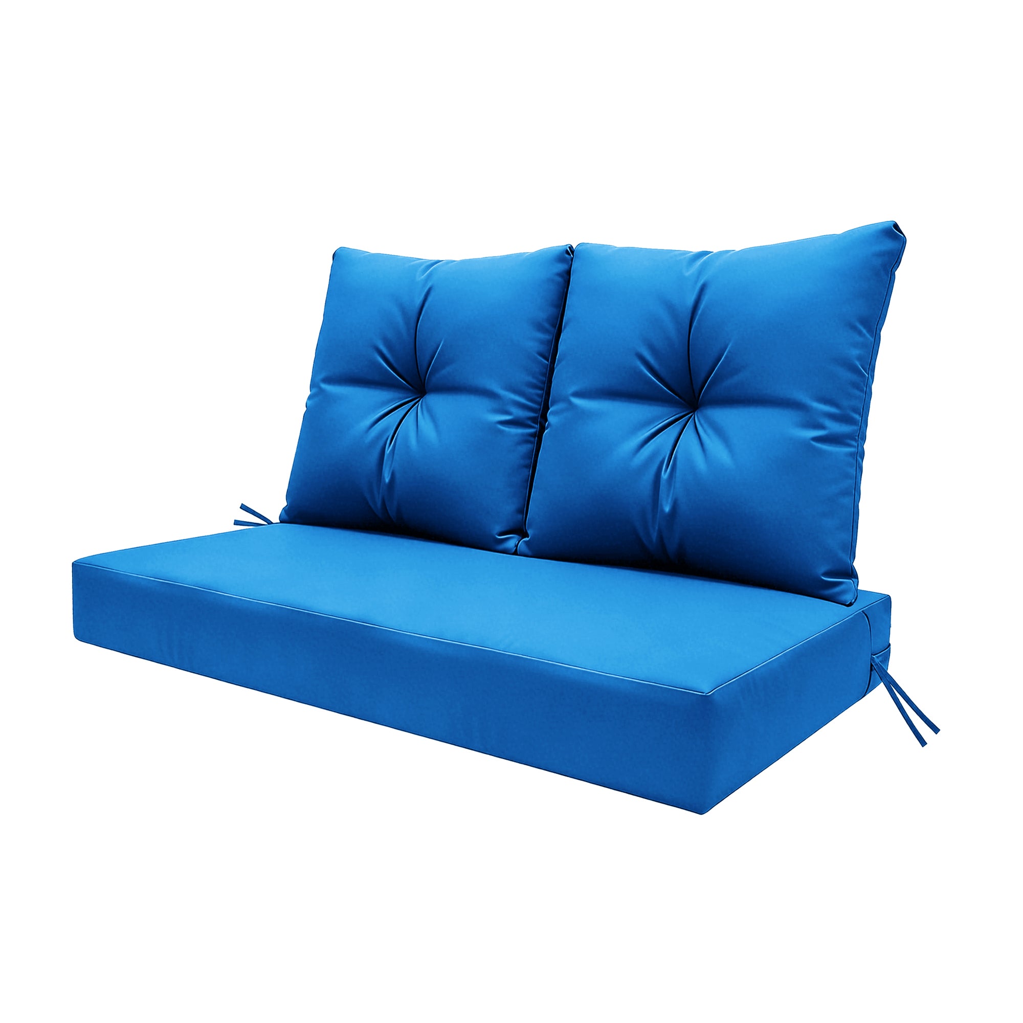ARTPLAN Outdoor Loveseat Deep Seat Cushion Set, 46"x24"x4" Water Repellent Fade-Resistant Patio Cushions, Solution-Dyed Fabric with Removable Zipper Cover, High-Density Foam for Bench, Swing & Patio Furniture