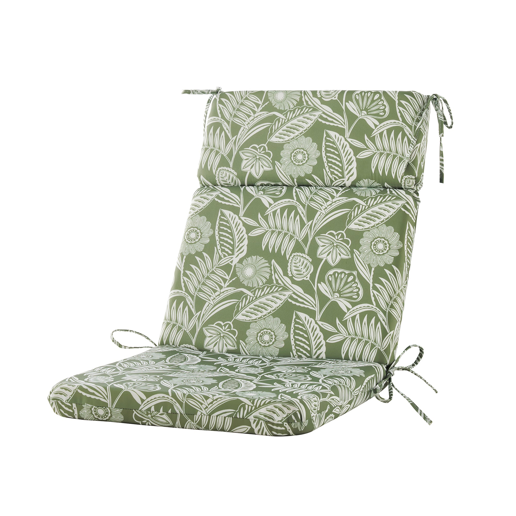 ARTPLAN Outdoor Chair Cushion,Seat & High Back Adirondack Rocking Wicker Chair Lawn Foam Cushion for Patio Furniture,45.5"x21"x3"