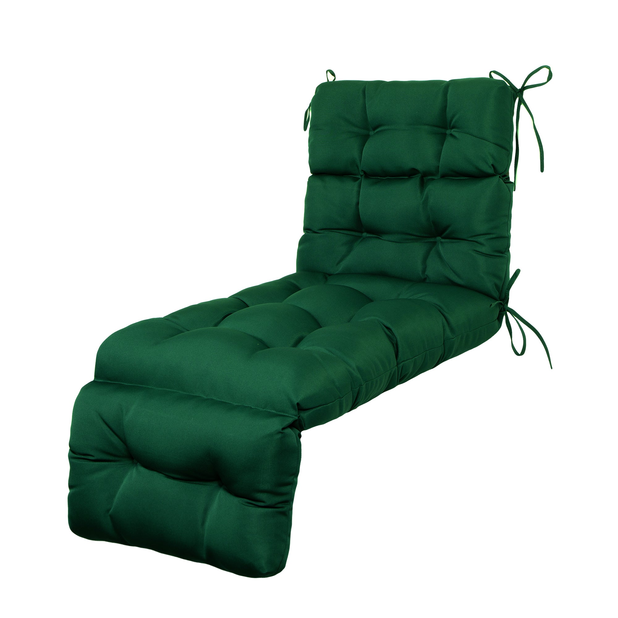 ARTPLAN Outdoor Chaise Lounge Cushion 72x22x4 inches, Floral Tufted Thick Replacement Cushion with Ties, All Weather Wicker Patio Furniture Cushion