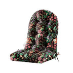 Floral High-Back Seat Cushion - Waterproof Outdoor Adirondack Chair Cushion for Patio Furniture with Tie, Vibrant Patterns, Premium Elastic Padding, Multi-Scenario Use
