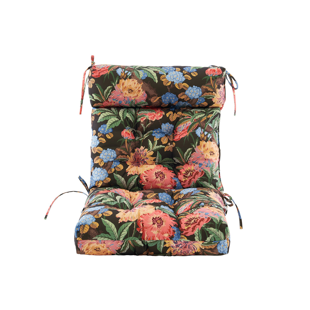 ARTPLAN Patio Chair Cushions Combined Seat and Back,Tufted Outdoor Swivel Chair Cushion with Tie,40"x20"x4"，Floral