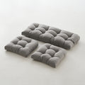 ARTPLAN Outdoor Chair Cushions,3 Piece Loveseat Outdoor Cushions Set,Tufted/Wicker Patio Cushion for Patio Furniture All Weather,44"x19"x5"
