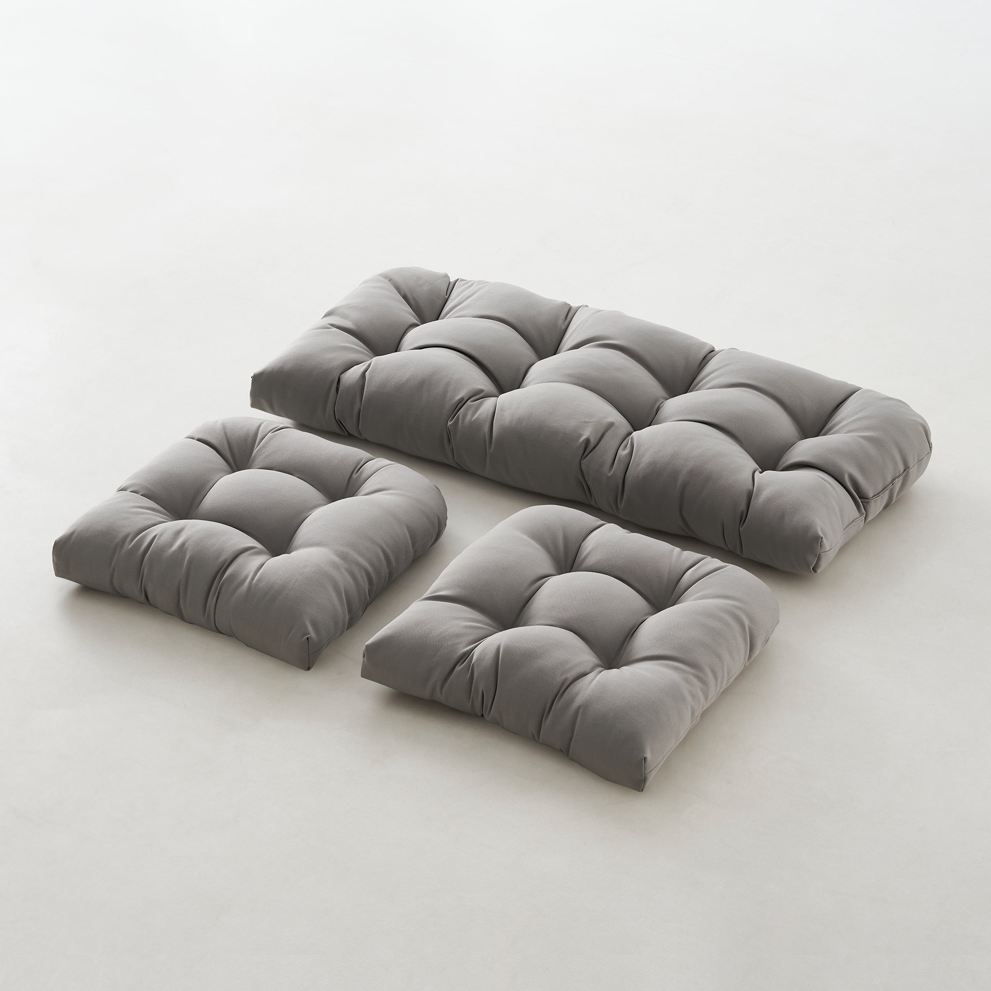 ARTPLAN Outdoor Chair Cushions,3 Piece Loveseat Outdoor Cushions Set,Tufted/Wicker Patio Cushion for Patio Furniture All Weather,44"x19"x5"