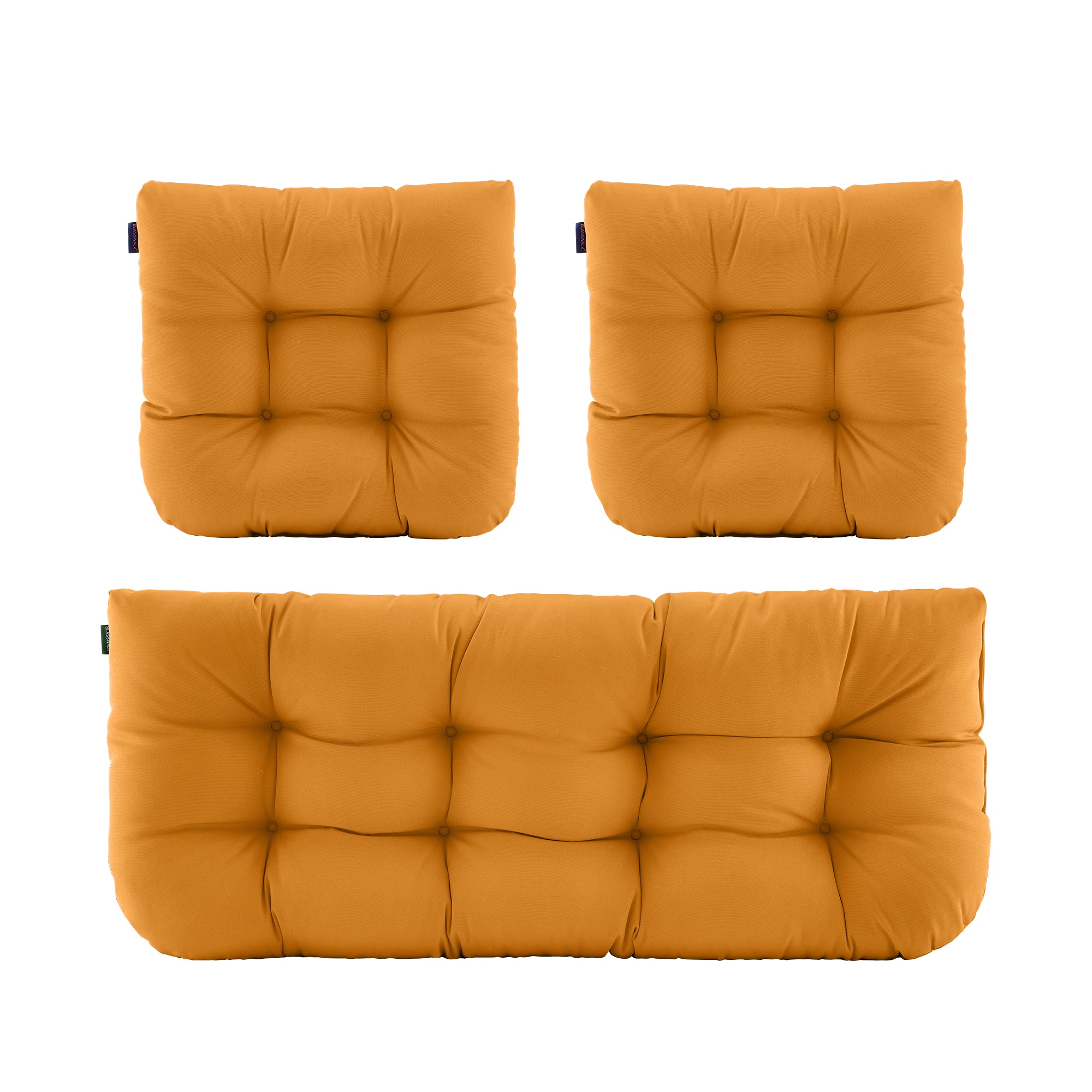 ARTPLAN Outdoor Chair Cushions,3 Piece Loveseat Outdoor Cushions Set,Tufted/Wicker Patio Cushion for Patio Furniture All Weather,44"x19"x5"